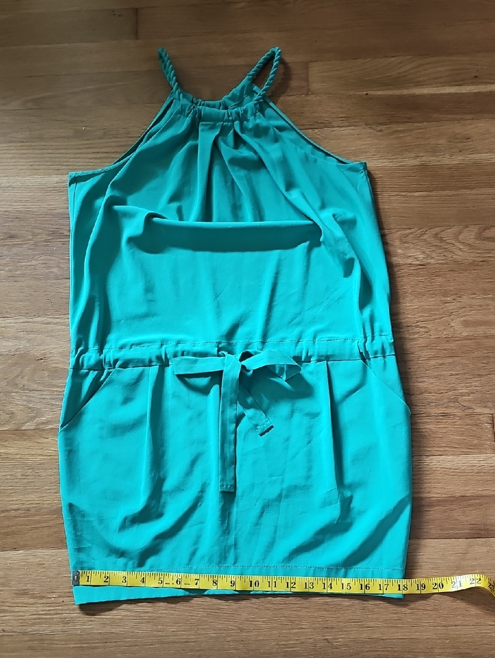 Rachel Rachel Roy Vibrant Green Sleeveless Halter Dress with Pockets Small - Picture 10 of 13